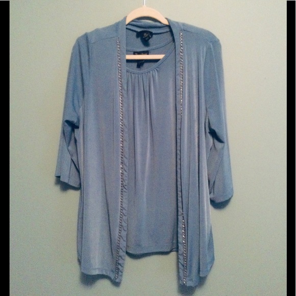Top set size 0x. Shirt and cardigan - Picture 1 of 4